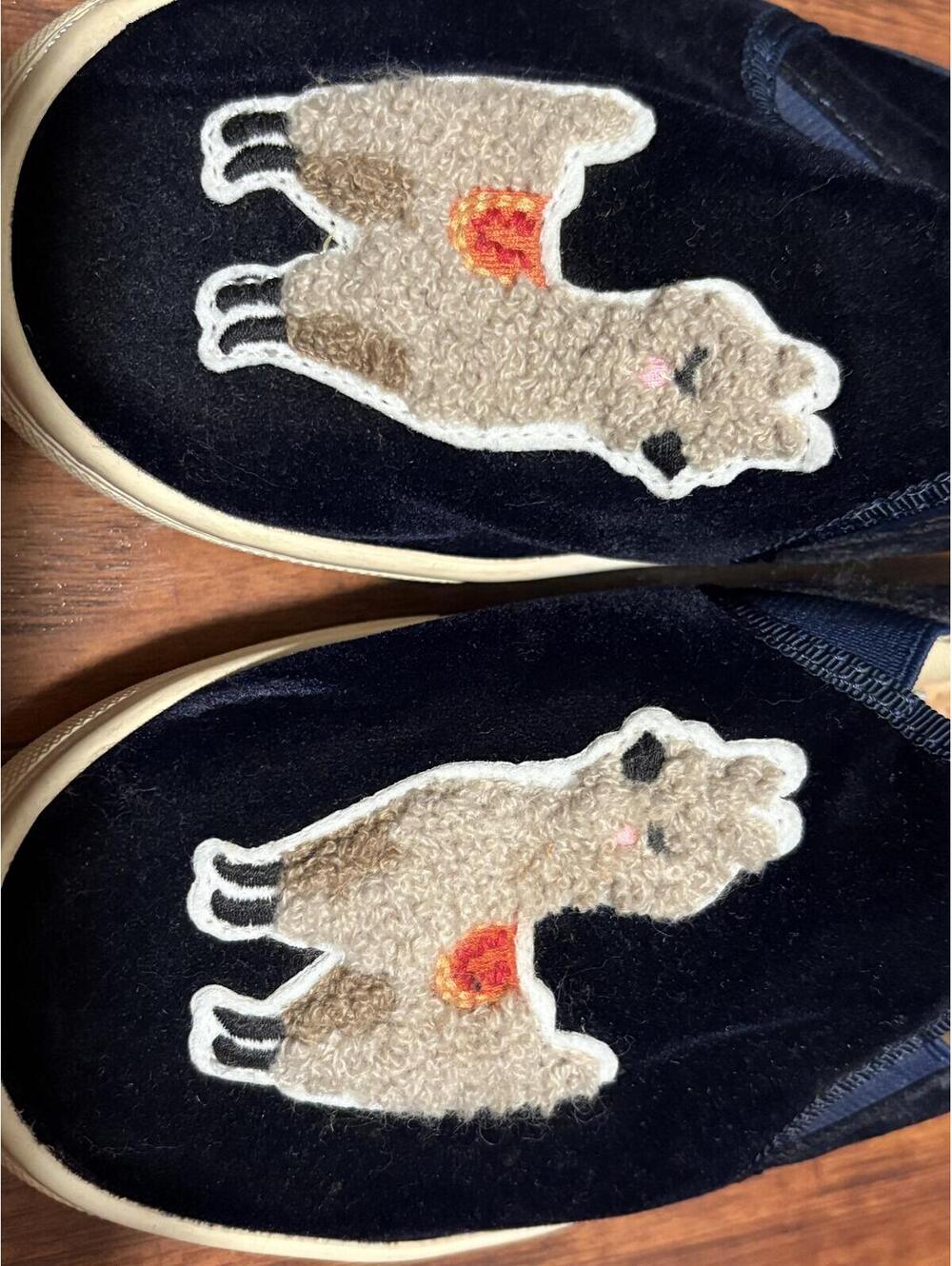 Anthropologie x Soludos Velvet Llama Smoking Slippers / Slip-On Flats - Picture 3 of 5